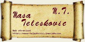 Maša Telesković vizit kartica